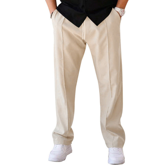 👖Letzter Tag Verkauf 50% Rabatt✨💖Herrenhose mit geradem Bein und Kordelzug am Bund