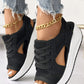 Neue Muffin-Sandalen mit Kontrastnähten und Hohlriemen-11