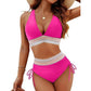 🩷HEISSER VERKAUF 49% RABATT🩷Patchwork-Bikini mit V-Ausschnitt, 2-teiliges Set