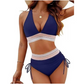 🩷HEISSER VERKAUF 49% RABATT🩷Patchwork-Bikini mit V-Ausschnitt, 2-teiliges Set