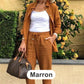 🍃Frühling Vorverkauf 49% Rabatt🍃Set aus langärmliger Bluse und Hose aus Baumwollleinen für Damen