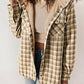 🔥HEISSER VERKAUF 49% RABATT🔥Damen Herbst und Winter verdickter Flanell langärmelige karierte Kapuzenjacke