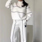 💕Herbst-Sonderangebot – 50 % Rabatt💕Lässiges Sweatshirt 2-teiliges Set mit Linie