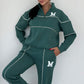 💕Herbst-Sonderangebot – 50 % Rabatt💕Lässiges Sweatshirt 2-teiliges Set mit Linie