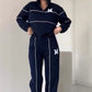 💕Herbst-Sonderangebot – 50 % Rabatt💕Lässiges Sweatshirt 2-teiliges Set mit Linie