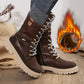 🔥2024 heißer Verkauf 49% Rabatt🔥Modische Patchwork-Stiefel mit runder Spitze und mittlerer Wade