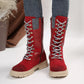 🔥2024 heißer Verkauf 49% Rabatt🔥Modische Patchwork-Stiefel mit runder Spitze und mittlerer Wade