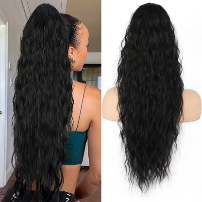 💜 LETZTER TAG DER AKTION - 50 % RABATT 💜Lockige, gewellte Frizz-Haarverlängerung mit Pferdeschwanz