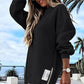 💖Limitierter Verkauf 50 % Rabatt💖Langärmeliges Pullover-Sweatshirtkleid mit Reißverschluss und Schlitz
