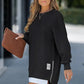 💖Limitierter Verkauf 50 % Rabatt💖Langärmeliges Pullover-Sweatshirtkleid mit Reißverschluss und Schlitz