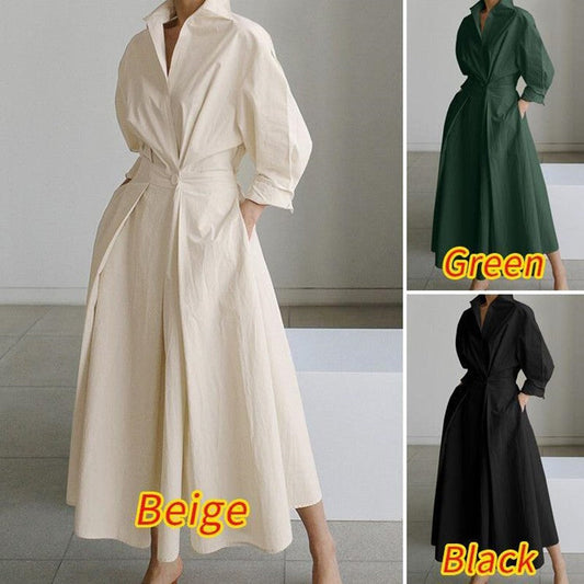 💃Anti-Seasonal Sonderangebot-50% Rabatt🙋♀️Neujahr monochrome modische luftige Maxikleider