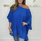 🏵️2025 Heißer Verkauf 49% Rabatt🏵️Lockere, plissierte Off-Shoulder-Blusen für Damen