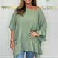 🏵️2025 Heißer Verkauf 49% Rabatt🏵️Lockere, plissierte Off-Shoulder-Blusen für Damen