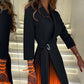 💥Neujahrs-Hot-Sale 49% Rabatt💥Ombre Reverskragen Tailliertes Plissee Blazer Kleid