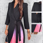 💥Neujahrs-Hot-Sale 49% Rabatt💥Ombre Reverskragen Tailliertes Plissee Blazer Kleid