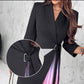 💥Neujahrs-Hot-Sale 49% Rabatt💥Ombre Reverskragen Tailliertes Plissee Blazer Kleid
