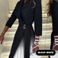 💥Neujahrs-Hot-Sale 49% Rabatt💥Ombre Reverskragen Tailliertes Plissee Blazer Kleid