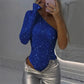⏰Zeitlich begrenzte Aktion 49% Rabatt🔥Damen One-Shoulder-Pailletten-Bodysuit💃