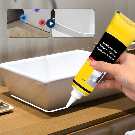 ⏳Begrenzte Zeit 50% Rabatt💥Multifunktionale wasserdichte weiße Dichtungsmasse mit Schaber