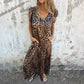 🔥Was soll ich morgen anziehen?✨ Jumpsuit mit V-Ausschnitt und Leopardenmuster für Damen