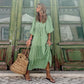 🌷Sommer-Hot-Sale - 50% Rabatt🍃Elegantes Boho Maxikleid mit Puffärmeln und Blumenmuster
