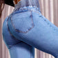 💕 Stretch-Schlagjeans mit hohem Bund – Perfekt für den Frühling! ✨ Bequem, schlank, nachhaltig 👖 Ideal für Alltag & Freizeit.
