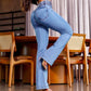 💕 Stretch-Schlagjeans mit hohem Bund – Perfekt für den Frühling! ✨ Bequem, schlank, nachhaltig 👖 Ideal für Alltag & Freizeit.