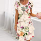🔥50 % Rabatt🌺Kaskadenkleid mit Blumenmuster und mehreren Pflanzen