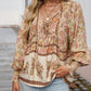 🌷Frühling Vorverkauf 49% Rabatt🍃Damenmode bedrucktes Langarmshirt mit V-Ausschnitt