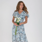 🌺Sommer Heißer Verkauf 49% Rabatt🍃Kurzärmeliges langes Kleid mit Blumendruck👗