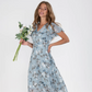 🌺Sommer Heißer Verkauf 49% Rabatt🍃Kurzärmeliges langes Kleid mit Blumendruck👗