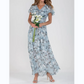 🌺Sommer Heißer Verkauf 49% Rabatt🍃Kurzärmeliges langes Kleid mit Blumendruck👗