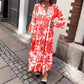 🌸Saisonales Kleid 50% Rabatt🌸Bohème bedrucktes Maxikleid