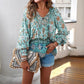 🌷Frühling Vorverkauf 49% Rabatt🍃Damenmode bedrucktes Langarmshirt mit V-Ausschnitt