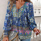 🌷Frühling Vorverkauf 49% Rabatt🍃Damenmode bedrucktes Langarmshirt mit V-Ausschnitt