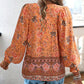 🌷Frühling Vorverkauf 49% Rabatt🍃Damenmode bedrucktes Langarmshirt mit V-Ausschnitt