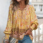 🌷Frühling Vorverkauf 49% Rabatt🍃Damenmode bedrucktes Langarmshirt mit V-Ausschnitt