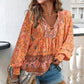 🌷Frühling Vorverkauf 49% Rabatt🍃Damenmode bedrucktes Langarmshirt mit V-Ausschnitt