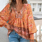 🌷Frühling Vorverkauf 49% Rabatt🍃Damenmode bedrucktes Langarmshirt mit V-Ausschnitt
