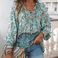 🌷Frühling Vorverkauf 49% Rabatt🍃Damenmode bedrucktes Langarmshirt mit V-Ausschnitt