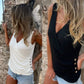 🎁Muttertag mit 50% Rabatt❤️Knopfverzierte V-Ausschnitt-Tanktop