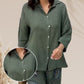 🌷Frühling Hot Sale 49% Rabatt🍃Damenmode Lockeres Cardigan-Shirt & Hose mit hoher Taille Zweiteiliges Set