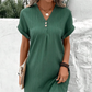 🌷Sommer-Hot-Sale - 50% Rabatt🍃Einfache Feste Farbe V-Ausschnitt mit kurzem Ärmel für Frauen