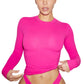 🔥Slim Fit T-Shirt mit Rundhalsausschnitt und langen Ärmeln für Damen