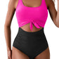 🏖️2025 Sommer-Hot-Sale - 50% Rabatt💓🩱Einteiliger Badeanzug mit gerafftem Knoten und Bauchkontrolle