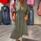 🌻Sommer-Hot-Sale - 50% Rabatt🌞🌸Damenkleid mit V-Ausschnitt und Druck