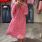 🌻Sommer-Hot-Sale - 50% Rabatt🌞🌸Damenkleid mit V-Ausschnitt und Druck