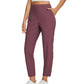 🔥Letzter Tag: 60% Rabatt!⏰👖Damen High-Waist Stretch-Hose mit sicheren Reißverschluss-Taschen, figurschmeichelnder Cropped-Schnitt für Büro, Sport & Alltag ✨