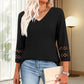 ❤️Sommer-Hot-Sale 50% Rabatt🌞 Damen V-Ausschnitt Top mit 3/4-Ärmeln – Atmungsaktiv, Bequem & Vielseitig Kombinierbar