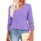 ❤️Sommer-Hot-Sale 50% Rabatt🌞 Damen V-Ausschnitt Top mit 3/4-Ärmeln – Atmungsaktiv, Bequem & Vielseitig Kombinierbar